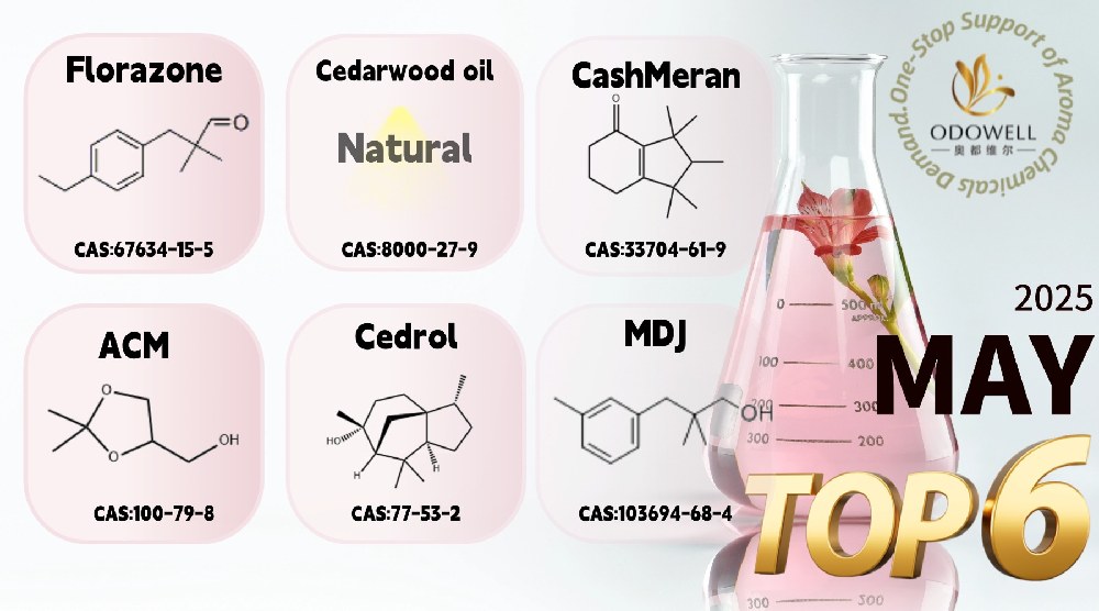 ​ODOWELL Announces Top 6 Best-Selling Aroma Ingredients for May 2025